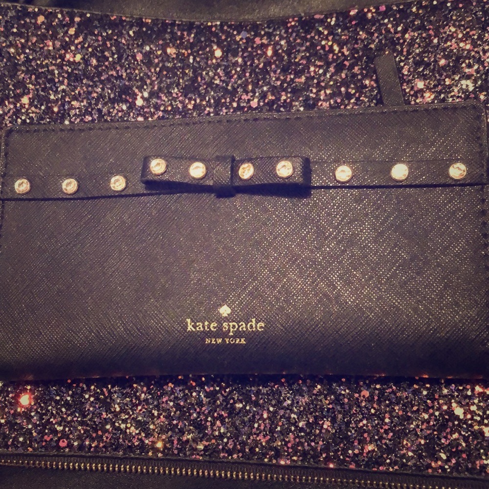 Black rhinestone Kate Spade Wallet